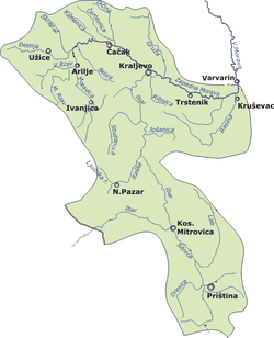 Западная Морава и её притоки