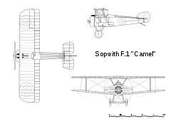 Ортографическая проекция схемы самолёта