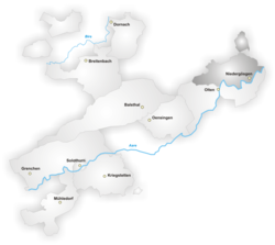 Гёсген (округ) на карте
