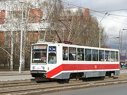 Трамвайный вагон 71-608К в Томске