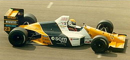 Пьерлуиджи Мартини за рулём Minardi M190 на Гран-при Сан-Марино 1990