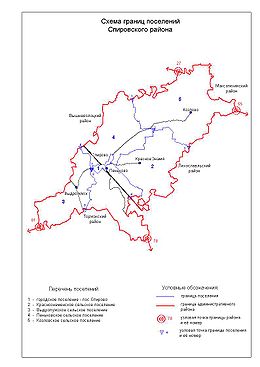 Спировский район, карта