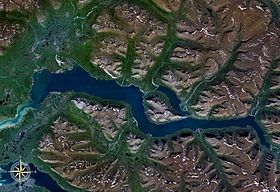 Спутниковый снимок озера Лама