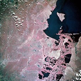 Спутниковый снимок южной части озера