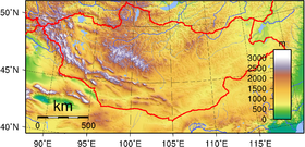 карта: География Монголии