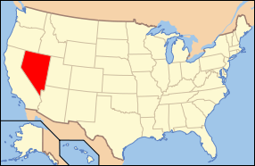Штат Невада на карте США