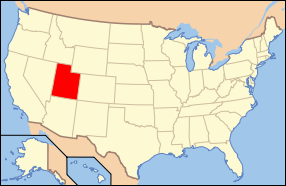 Штат Юта на карте США