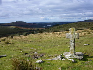 Древний крест в Дартмуре (Девон, Великобритания)
