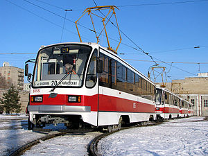 Трамвайные вагоны 71-405 в Самаре