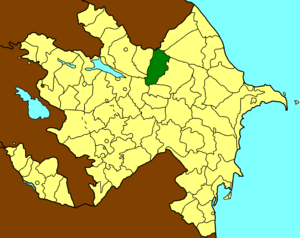 Габалинский район на карте