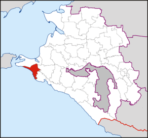 Город-курорт Анапа  (муниципальное образование) на карте