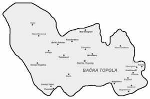 Бачка-Топола, карта
