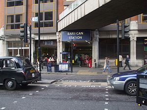 Barbican station entrance.JPG