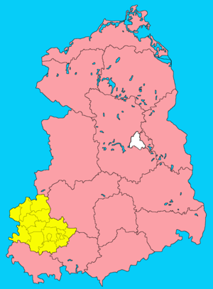 Округ Эрфурт на карте