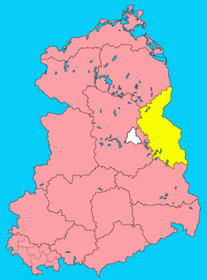 Округ Франкфурт-на-Одере на карте