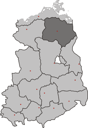 Округ Нойбранденбург на карте
