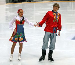 Ekaterina Riazanova Ilia Tkachenko 2009 Rostelecom Cup.JPG