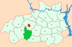 Лежневский район на карте