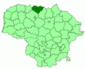 Ионишкский район на карте