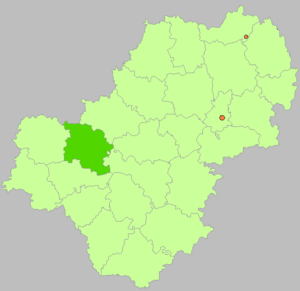Барятинский район на карте