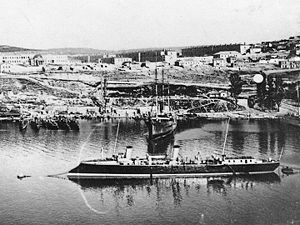 Минный крейсер «Капитан Сакен» в Южной бухте Севастополя