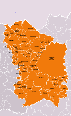 Район Карловы Вары, карта