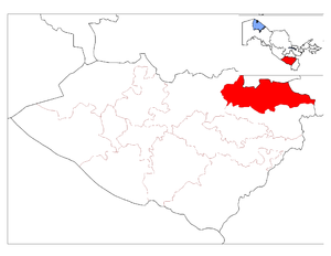 Китабский район на карте