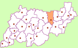 Межевской район на карте