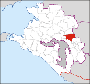 Гулькевичский муниципальный район на карте