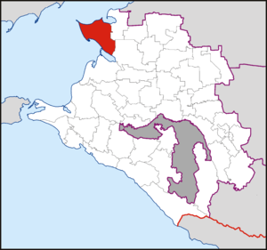 Ейский муниципальный район на карте