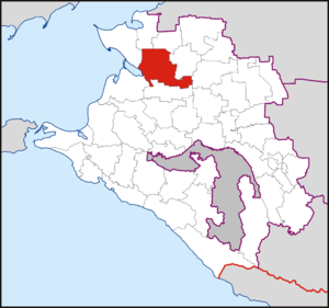 Каневской муниципальный район на карте