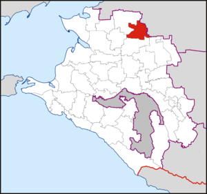 Крыловский муниципальный район на карте