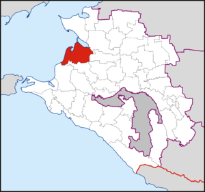 Приморско-Ахтарский муниципальный район на карте