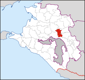 Тбилисский муниципальный район на карте