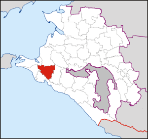 Крымский муниципальный район на карте