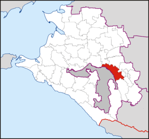 Курганинский муниципальный район на карте