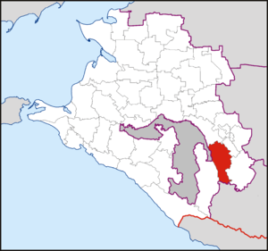 Лабинский муниципальный район на карте