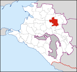 Тихорецкий муниципальный район на карте
