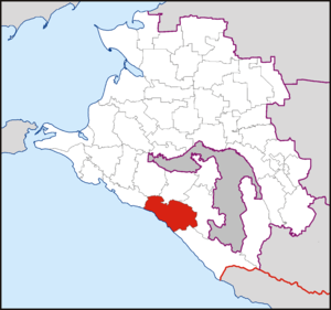 Туапсинский муниципальный район на карте