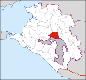 Усть-Лабинский муниципальный район на карте