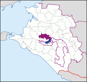 Динской муниципальный район на карте