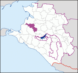Калининский муниципальный район на карте