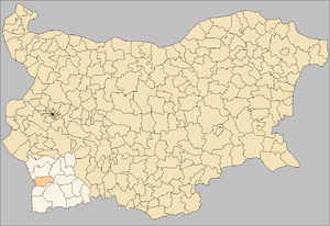 Община Кресна на карте