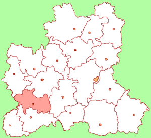 Долгоруковский район на карте