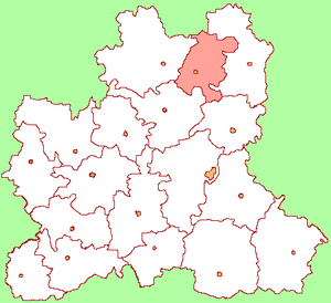 Лев-Толстовский район на карте