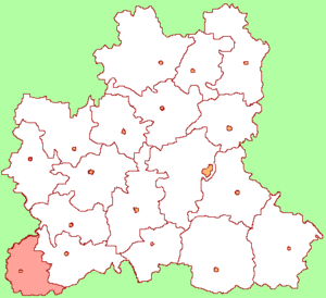 Воловский район на карте