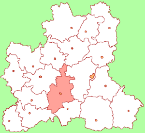 Задонский район на карте