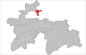Исфаринский район на карте