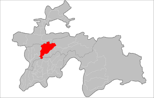 Вахдатский район на карте