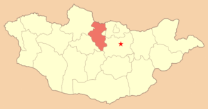 Булганский аймак, карта